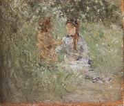 Berthe Morisot The woman and children are in the park oil painting
